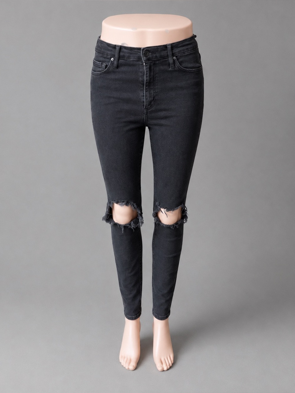 Black Orchid Size 29 Black Distressed High Rise Super Skinny Jeans